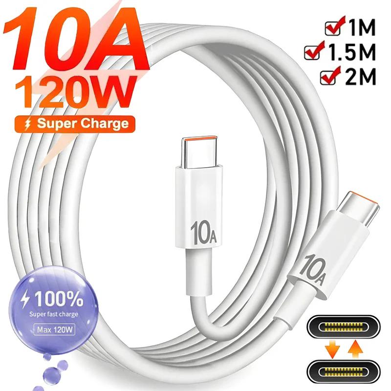 1/1Pcs 111W Cable 11A Type C To Type C Super Fast Charging Cable Highspeed Data Transfer Charger Cable For iPhone Xiaomi Samsung