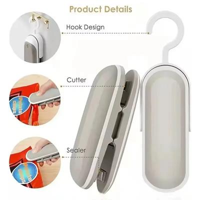 1PC Mini Heat Sealing Machine, Portable Food And Fruit Preservation Sealing Clip, Hand Pressure Sealing Clip, Kitchen Supplies