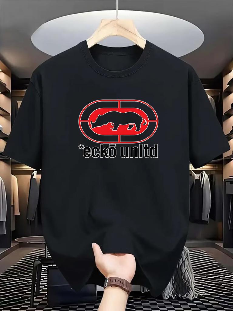 New Summer Luxury Mens Fashion Patterned Tshirt Round Neck Casual Trendy Y2k Highend Highquality Fitness Sports Tshirt