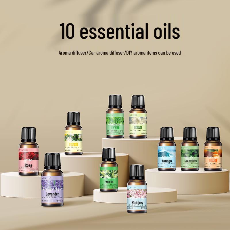 YINSHO Oil-Soluble Aromatherapy Essential Oil 10ml - Long-Lasting Deodorizing Air Freshener for Indoor Bedrooms.