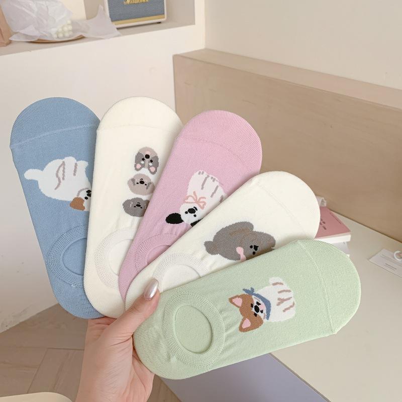 Small Fresh Cute Cartoon Animal All-In-One Machine Boneless Invisible Boat Socks Summer Socks