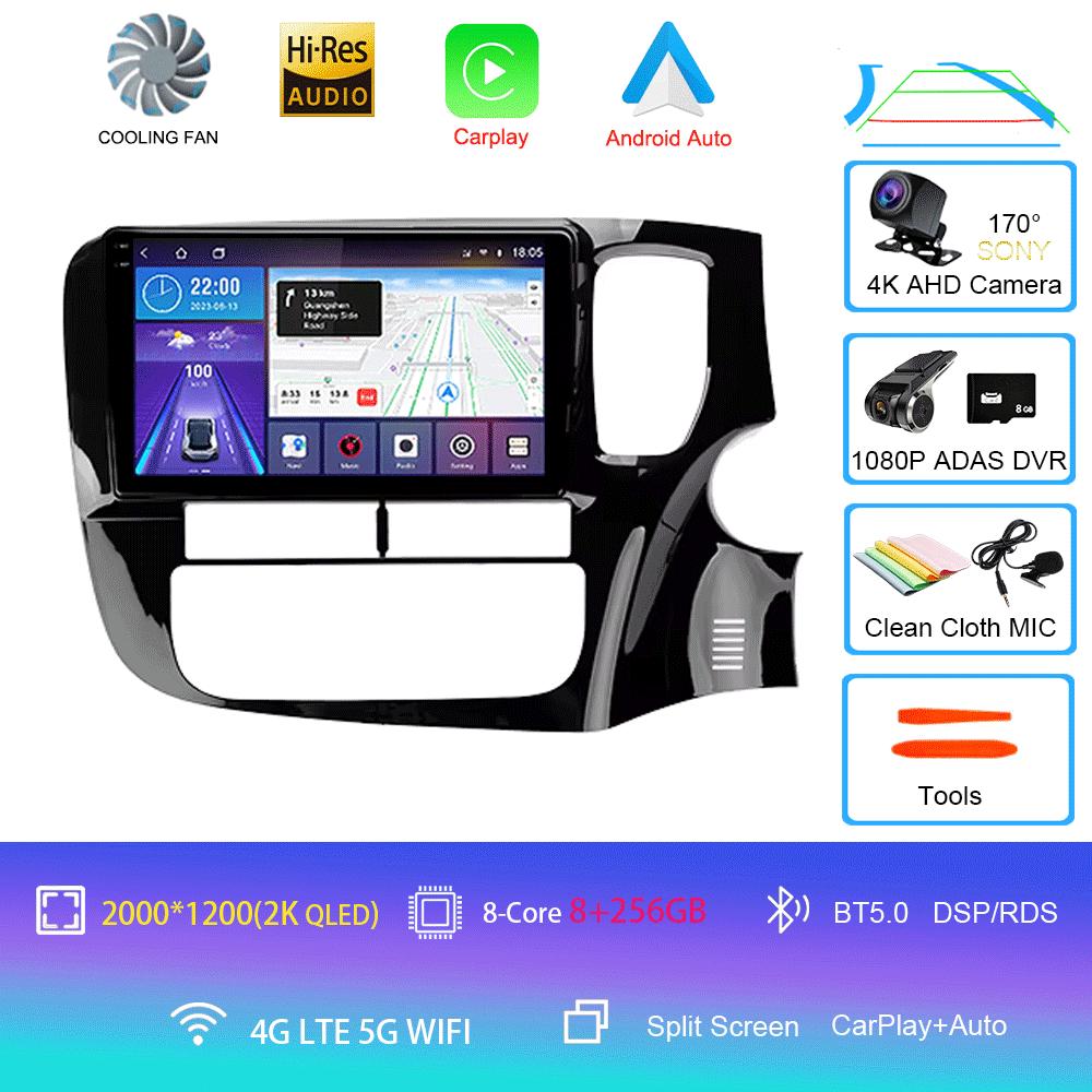 Car Radio Android 14 Carplay For Mitsubishi Outlander 3 GF0W GG0W 2012 2013- 2018 Navigation GPS Multimedia Player Stereo WiF+4G