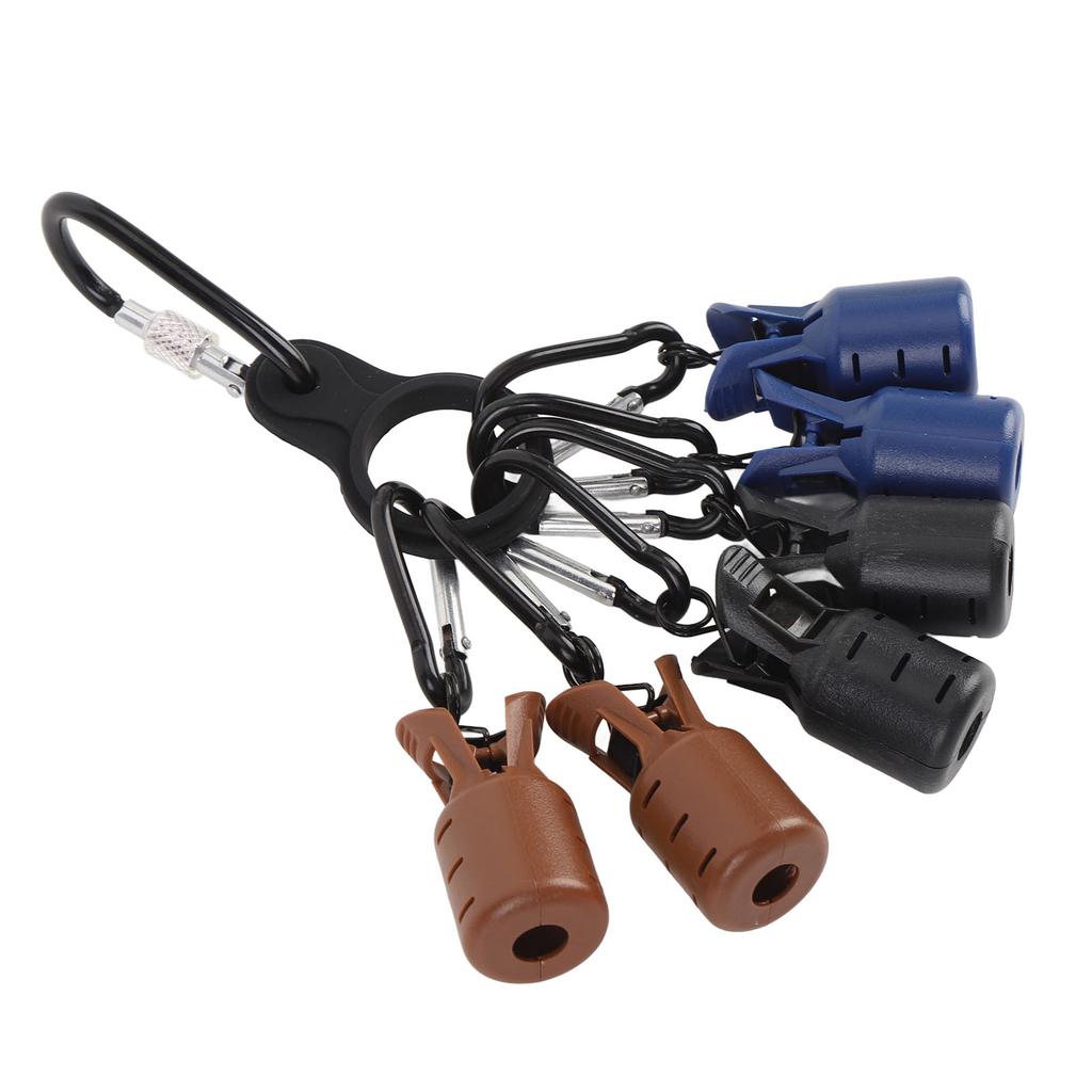 6 Pcs Squid Hooks Cover with Screwgate Clip Hooks Easy To Clip Protective Squid Jig Hook Protector for Outdoor Style 3