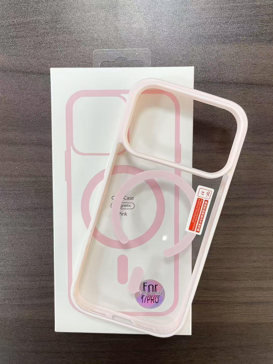 

Магнітний чохол Macaron для iPhone 17 Pro з акриловим C-подібним отвором, сумісний з Apple 16/15. iPhone 17 Pro Max