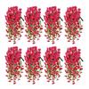 8Pcs Simulated Flowers 5 Forks 69 Purpose Outdoor UV Resistance Hanging Artificial Morning Glory Low Maintenance Plastic Flowers