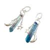 Natural Raw Quartz Crystal Point Earrings Matte Healing Gorgeous Witch Jewellery