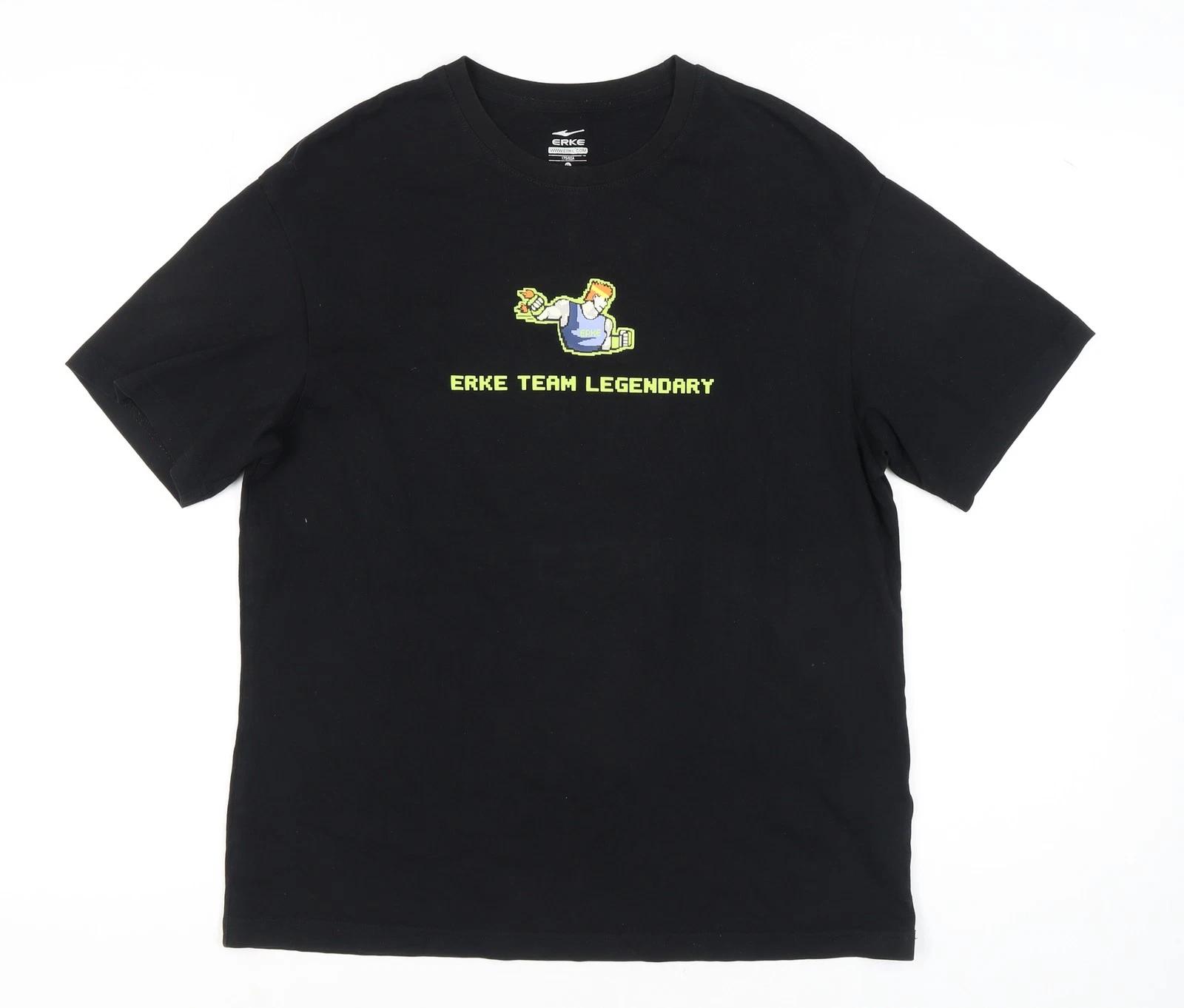 Erke Men s Black XL Graphic T-Shirt L