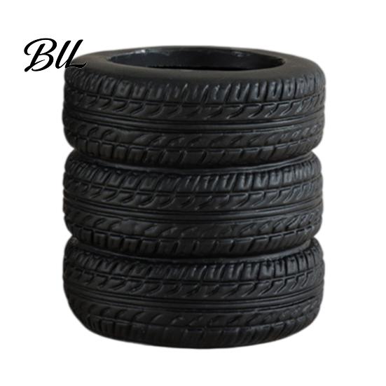 Stacked Tire Pattern Pen Holder Creative Shape Large Capacity Desk Organizer Anti-slip Desktop Container for Pens Scissors Paper Clips Stable Non-Slip A