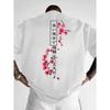 Cherry Blossom Kanji Graphic T-and Kids Tshirt Men Women Traditional Streetwear Short Sleeve Casual Cotton Vintage Harajuku Print Tops