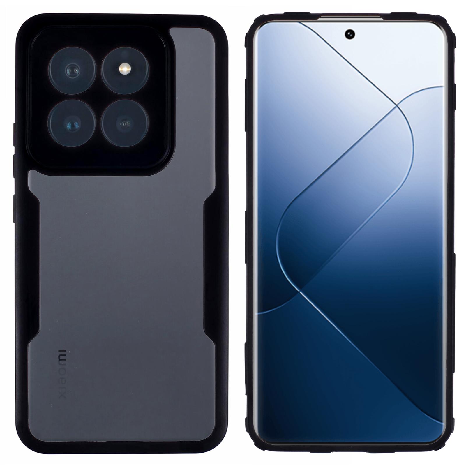 

For Xiaomi 14 Pro Case Fully Wrapped Acrylic+TPU Phone Shell Black