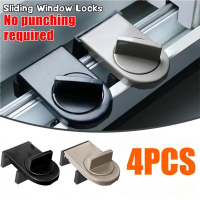 4PCS Sliding Window Lock Sash Stopper Cabinet Locks Straps Door Restrictor Baby Kids Child Safety Anti-Theft Home Security
