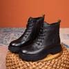 [Anti-Season God] First-layer cowhide Martin boots for women's 2025 autumn and winter new velvet lace-up British style short boots