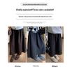 Deep Gray Women's Wool Blend Half-Skirt, Elastic Waist, Slimming Korean Mid-Length Umbrella Style for Autumn/Winter 2025