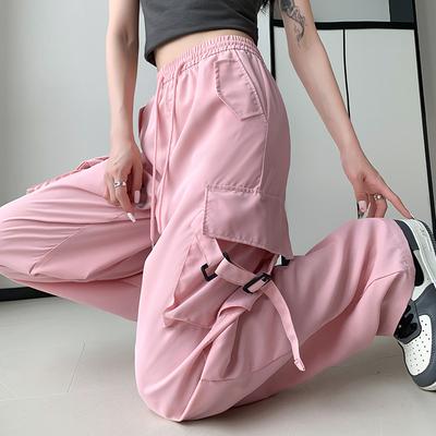 Summer New Wide-leg Pants, Thin High-waisted Retro Style Drawstring Version Casual Pants