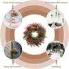 American Style Red Berry & Eucalyptus Christmas Wreath - Holiday Door & Window Decoration