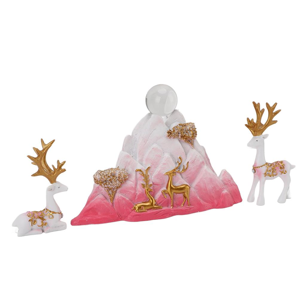 Resin Sitting Standing Deer Statues Reindeer Figurines Ornaments Mountain Rockery Sculpture for