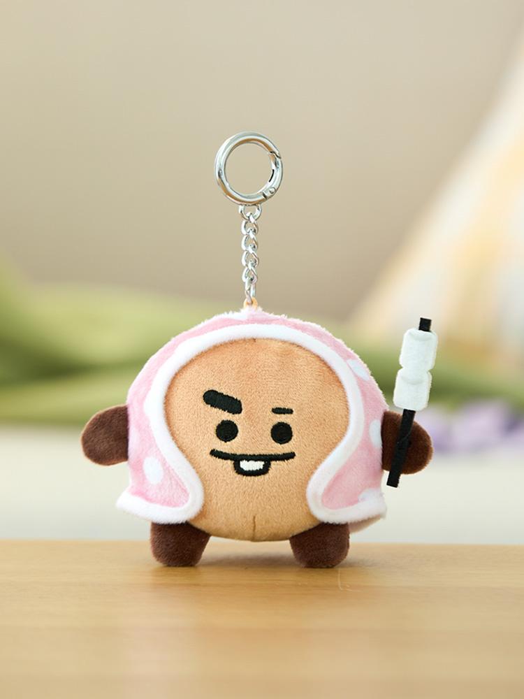 BT21 SHOOKY Campfire Blanket Plush Keychain