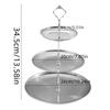 1pc Stainless steel multi-layer cake dessert table snack display stand fruit tray dessert table display stand snack rack double-