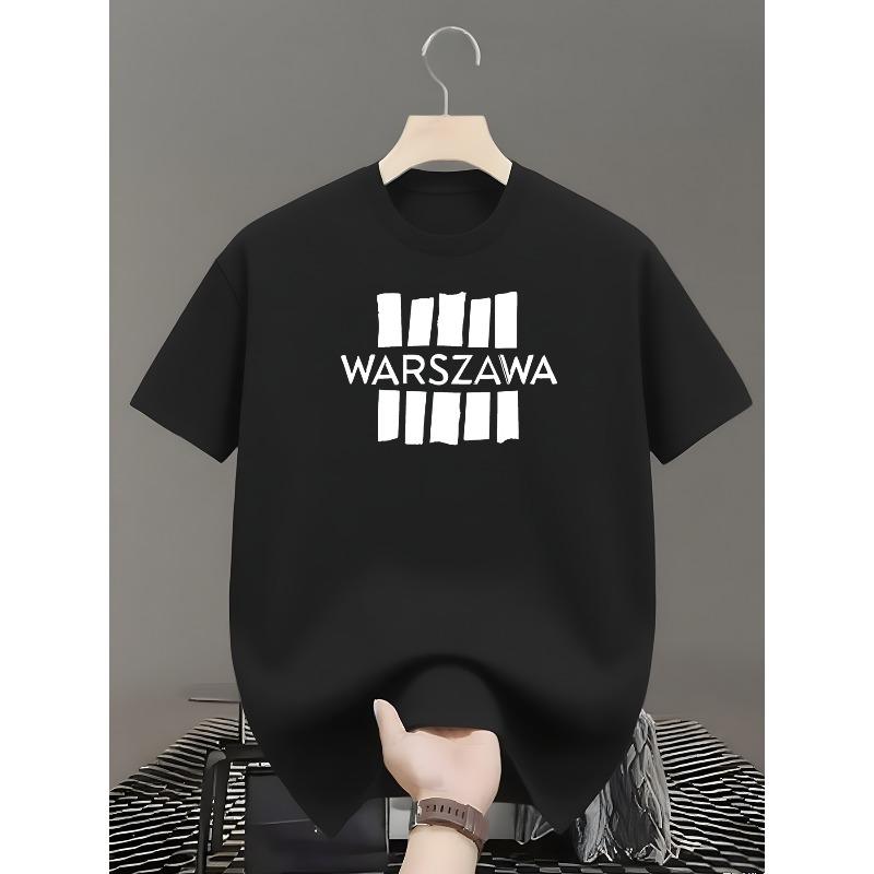 

European sizes Men s Print T-Shirt Design with Lettering, Breathable Lightweight, Casual Wear Comfort Fit for Men & Teens 4XL чорний