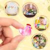 50Pc Luminous Mini Chicken Figurines Resin Miniature Animals Tiny Chickens For Dollhouse Micro Landscape Diy Outdoor Party Decor