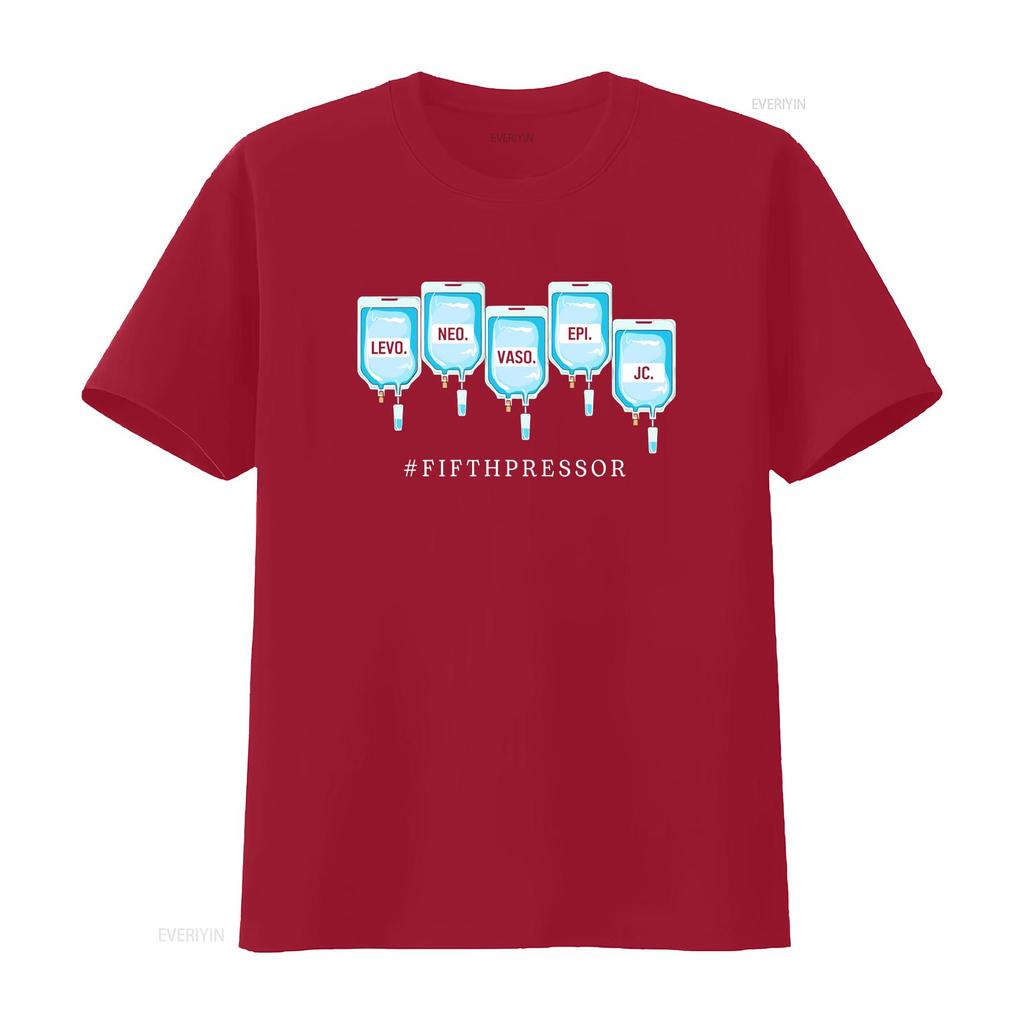 Quinta T-shirt Vasopressore Terapia Intensiva CRNA Medico Terapia Intensiva Per Infermiere vintage Lavata Casual Unisex grafica Traspirante Elastica
