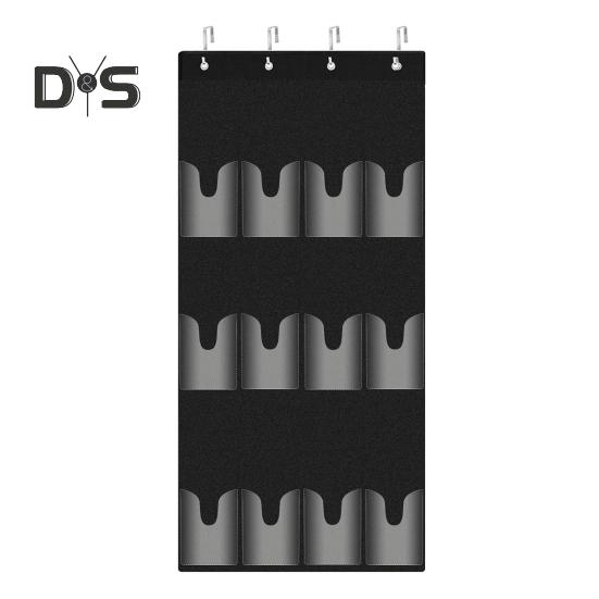 Držák na láhev s vodou na šálek 12 kapes Velkokapacitní organizér se 4 háčky Přenosná skládací taška na zavěšení na dveře Kuchyňská skříňka Spíž Ložnice