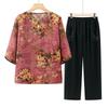 YUZHAOLIN Women's Summer T-Shirt Two-Piece Set for Elderly