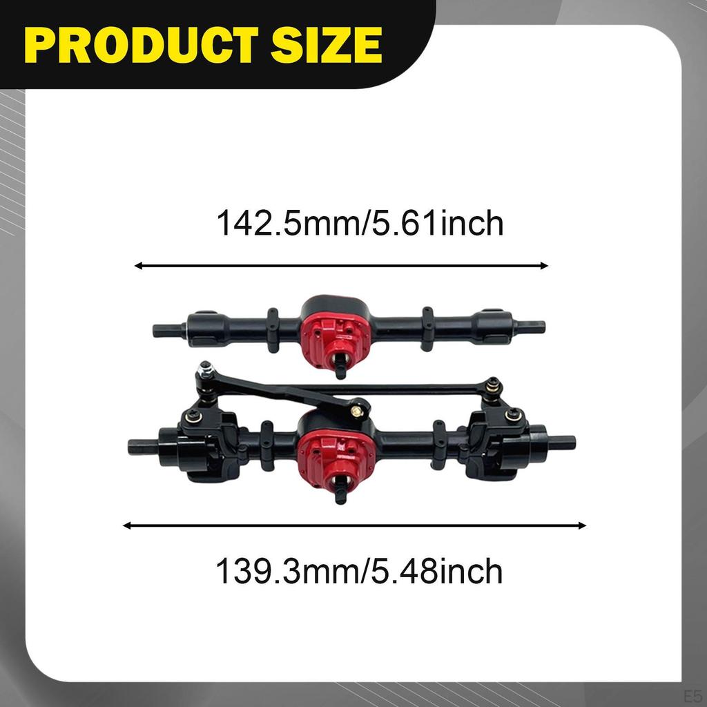 1/12 RC Front Rear Axle Assembly Car Accessory Modified Easy to Install with Drive Shaft