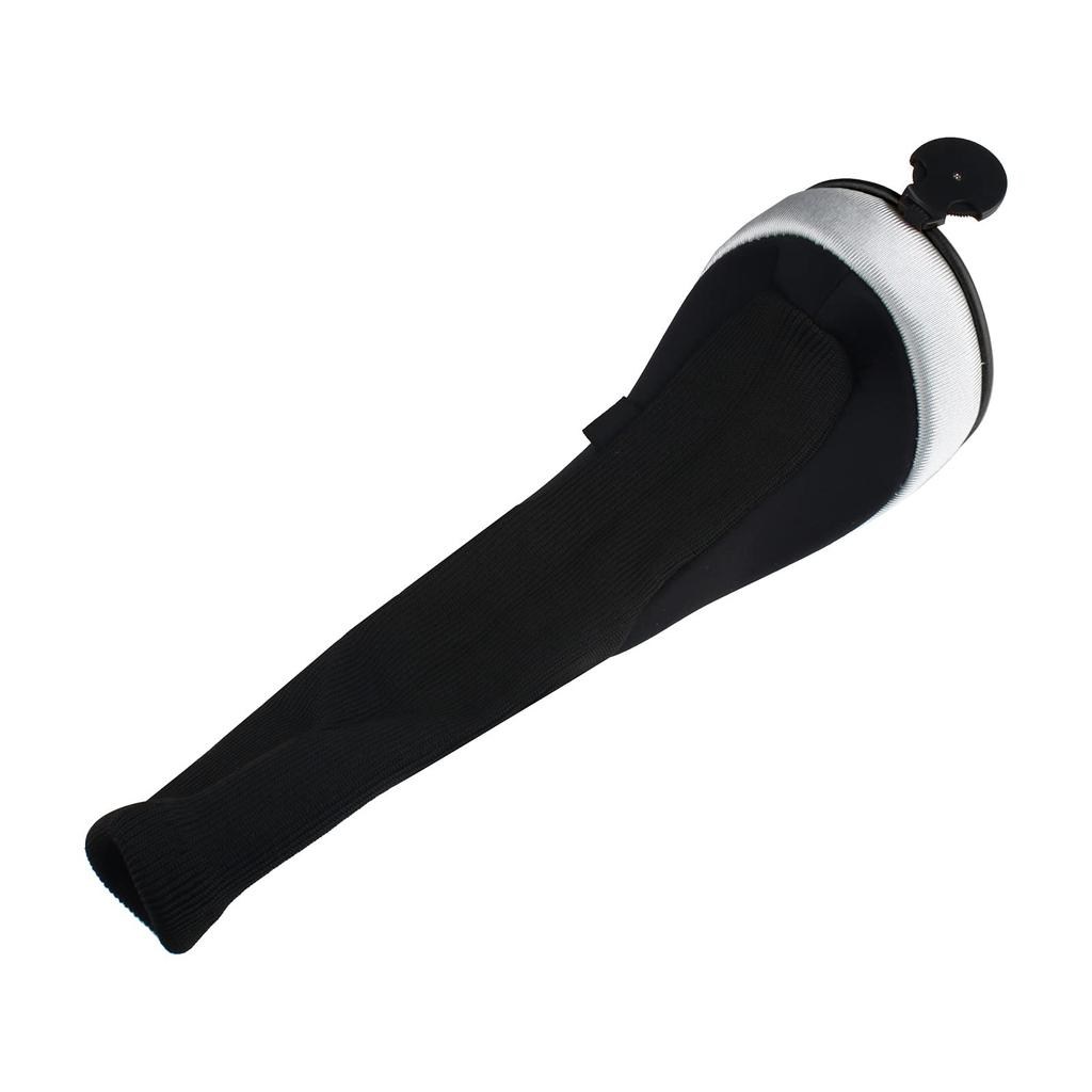 Andux Long Neck Golf Hybrid Club Headcovers with Interchangeable Numbered Set of Tags, 2, CTMT-02 (Black)