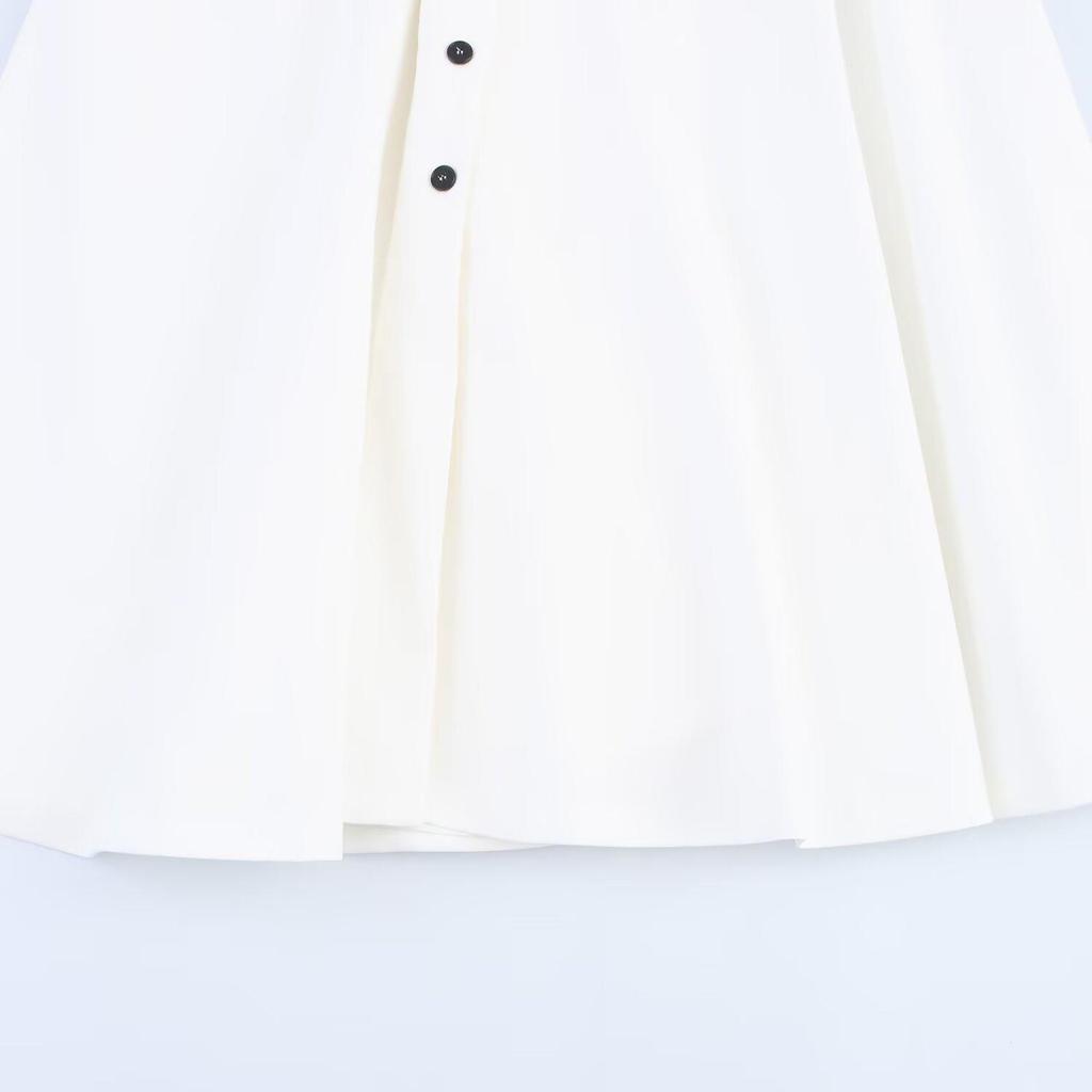 European American Women's Button Decor Midi Dress