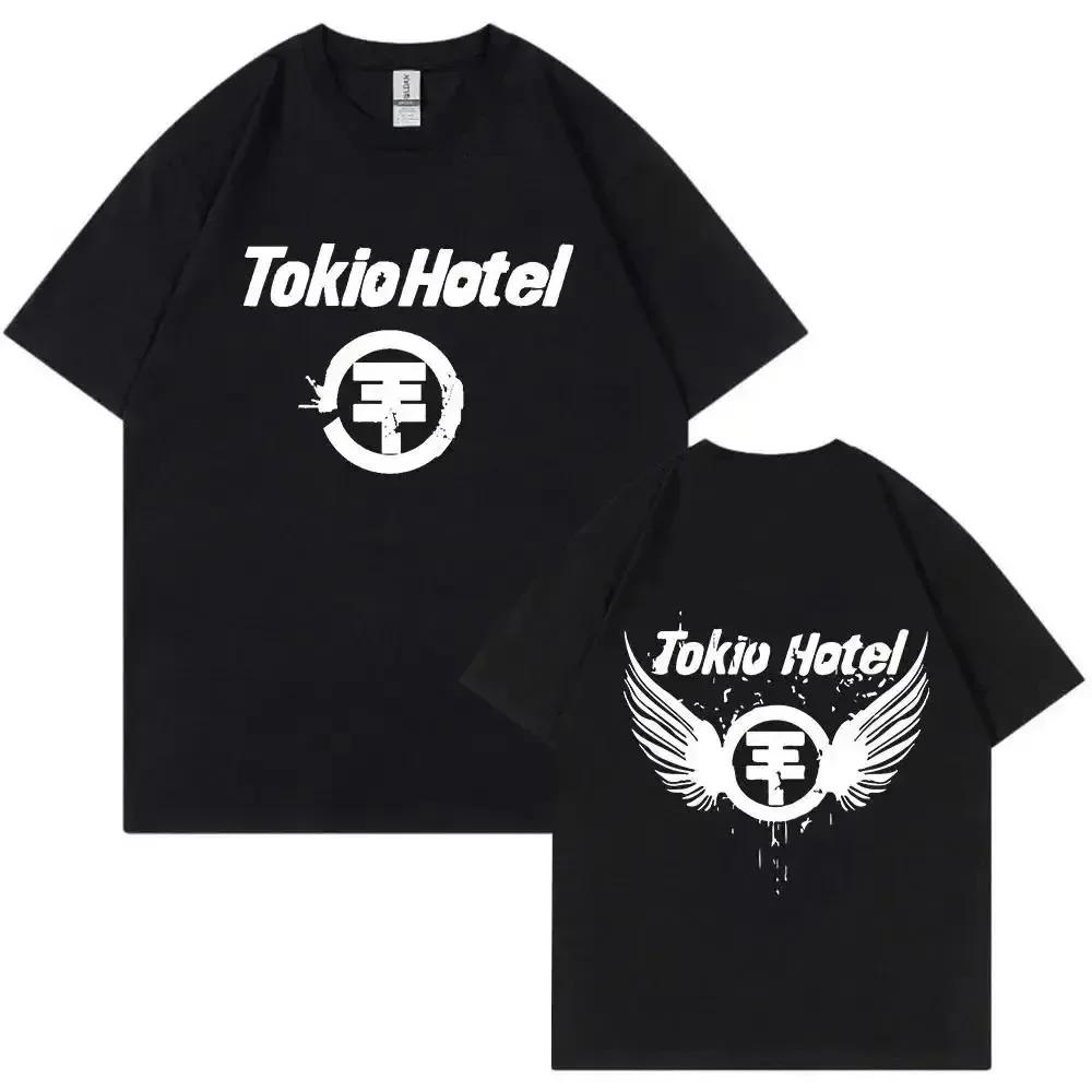 Trupa rock Tokio Hotel Kaulitz Tricou imprimat Tricou din bumbac Tricou cu mânecă scurtă Trend Bărbați Femei Hip Hop Streetwear Tricou Haine