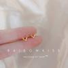 Gold Color Simple Small Butterfly Stud Earrings for Women Cute Hypoallergenic Daily Wear Ear Piercing Jewelry Wholesale