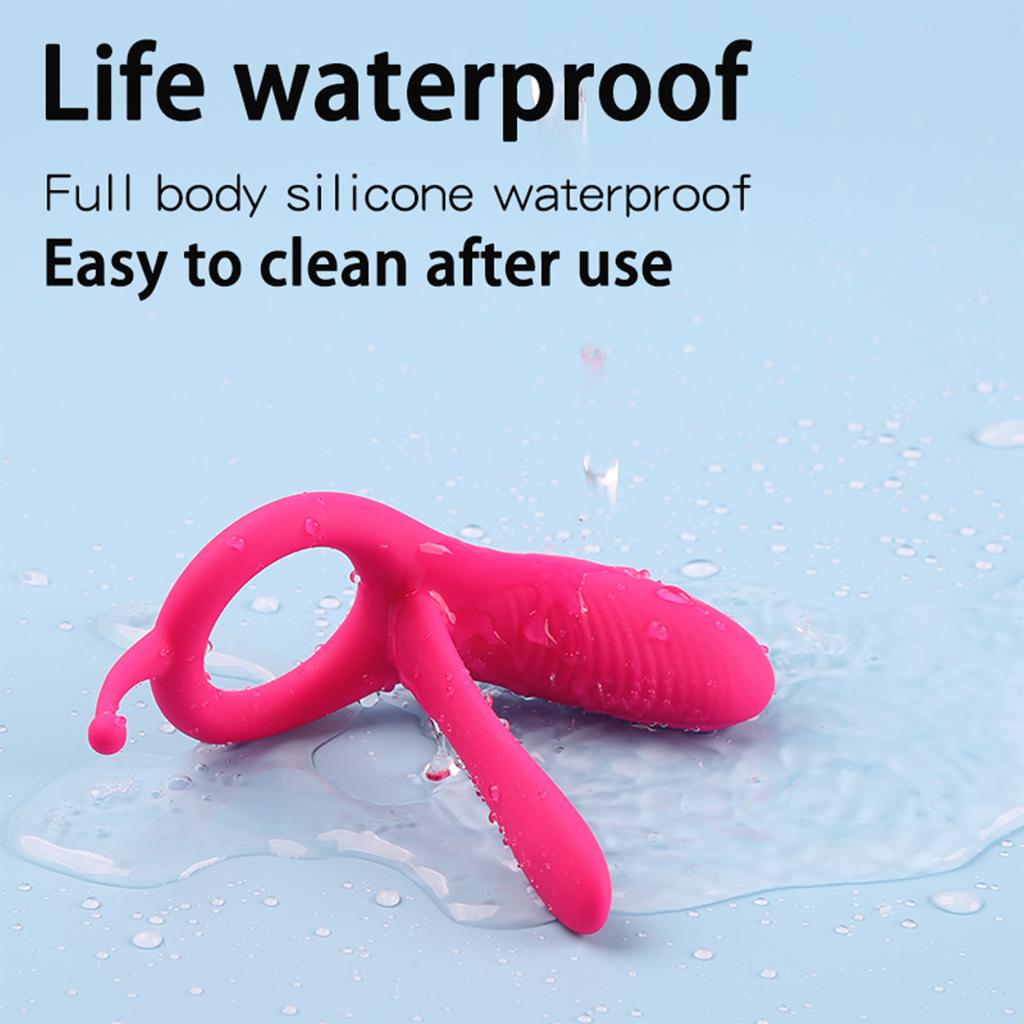 10 Frequency Long Tongue Cock Ring Vibrator for Men Prostate Penis Massager Vagina Stimulator Erotic Sex Toys for Couples