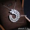 Simple And Versatile, Slightly Inlaid Zircon Leaf Necklace, Collarbone Chain, Female Necklace.