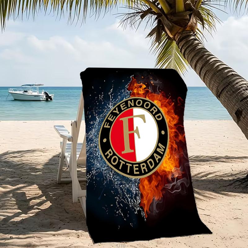 Beach Towel with Feyenoord Rotterdam logo Pattern - soft,absorbent,machine washable Lightweight&Modern,swimming,Travel Essentials
