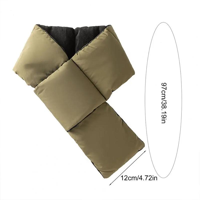 Unisex Down Cotton Fashion Windproof Winter Neck Warmer Featuring Warmth Solid Autumn Thickened Portable
