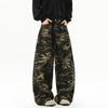 Freizeithose Herren Herbst Camouflagehose Gerades Bein Locker Lässige Hose