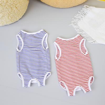 Striped Cat Sterilization Suit Pet Surgical Clothes Dog Weaning Suit Spring and Summer Thin