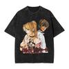 Manga DEATH NOTE T Shirts L Lawliet Graphic Print T-Shirts Washed Oversize Tshirt Short Sleeve Cotton Loose Comfortable Female Male Clothing