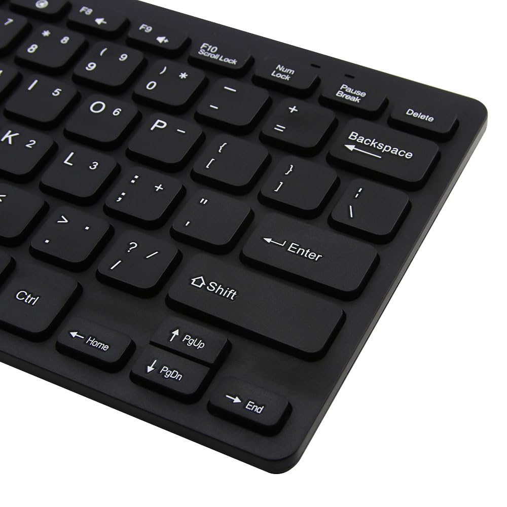 Compact USB Wired Keyboard, Pantograph Membrane, English Layout, 78 Keys, Mini Keyboard, Slim Design, 1.5m Cord, Compatible with PCs, Laptops, and
