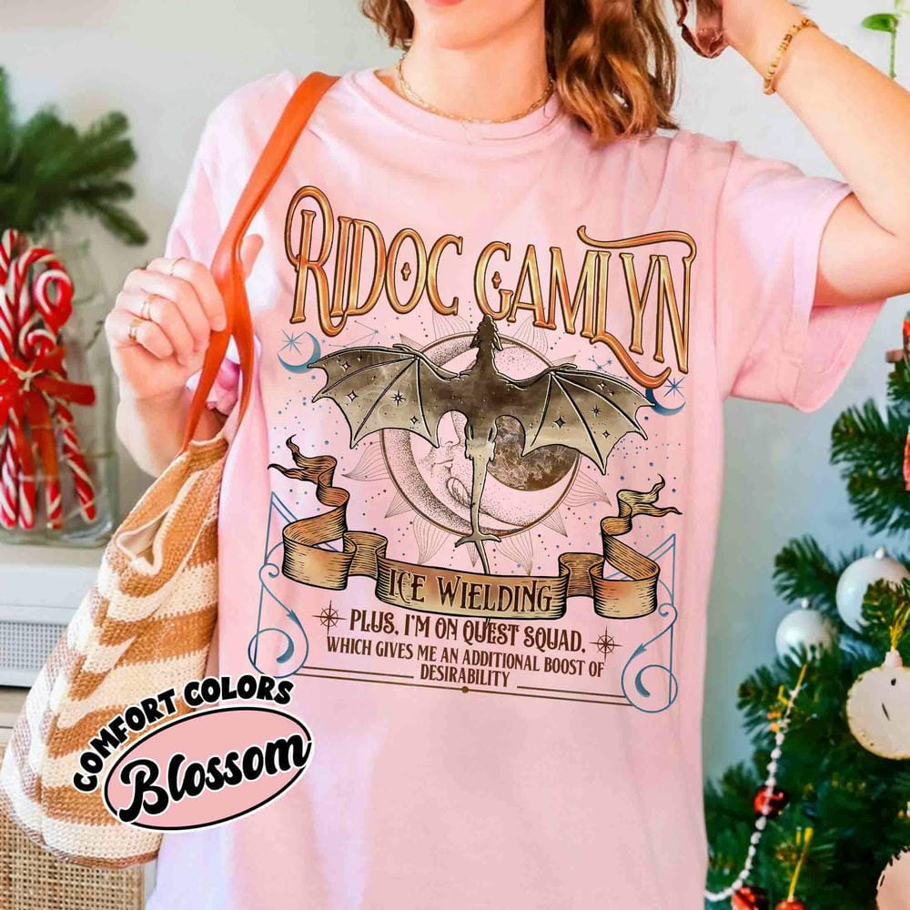 Retro The Quest Squad Onyx Storm Comfort Tshirt For Fan Ridoc Gamlyn Fourth Wing Series Tshirt Daily Casual Trendy Streetwear