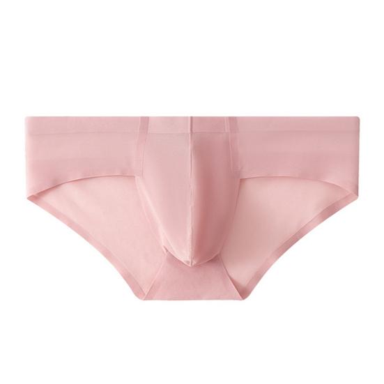 Men Sexy Briefs Low-rise U-Convex Solid Color Panties Smooth Lines Seamless Breathable Thong