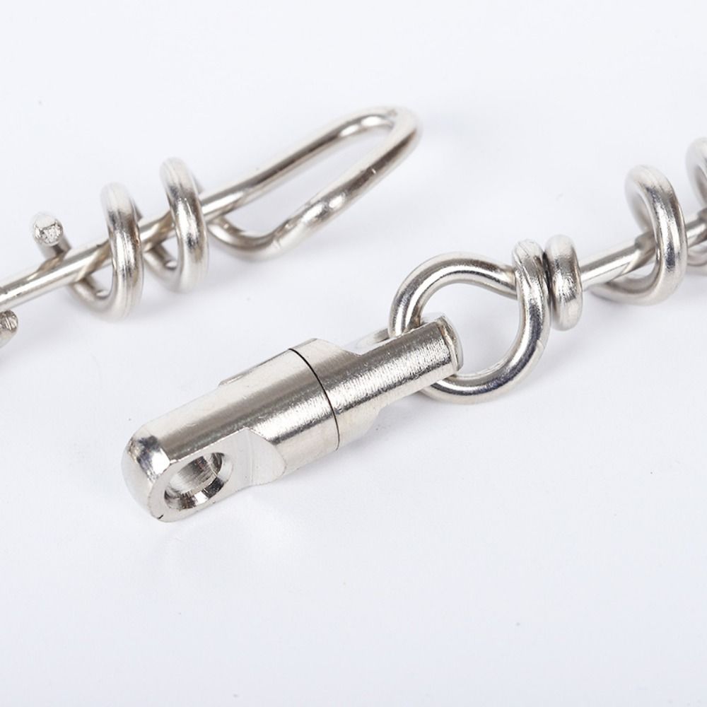 5PCS Stainless Steel Fishing Snap Connector Copper Saltwater Fishing Swivels New Lure Connector