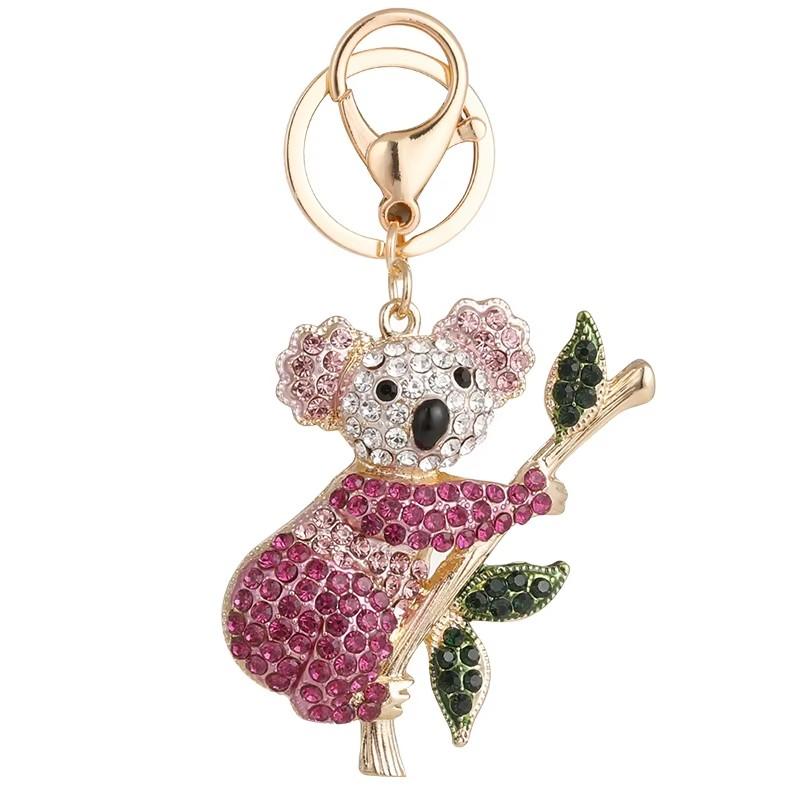 NEW Koala Bear Crystal Rhinestone Pendant Women's Ornament Souvenir Bag Charm