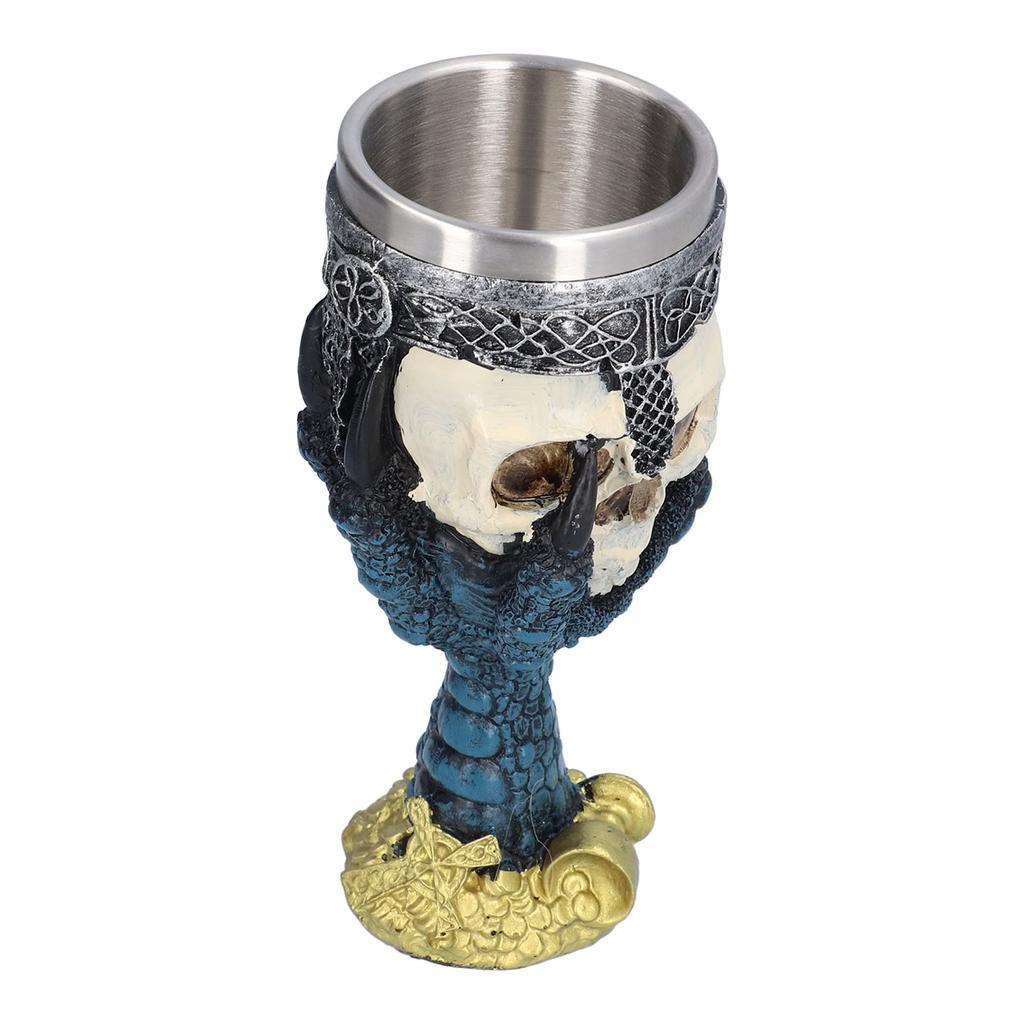 Skull Head Wine Goblet with Stainless Steel Inner Personalized Claw Skull Cup for Home