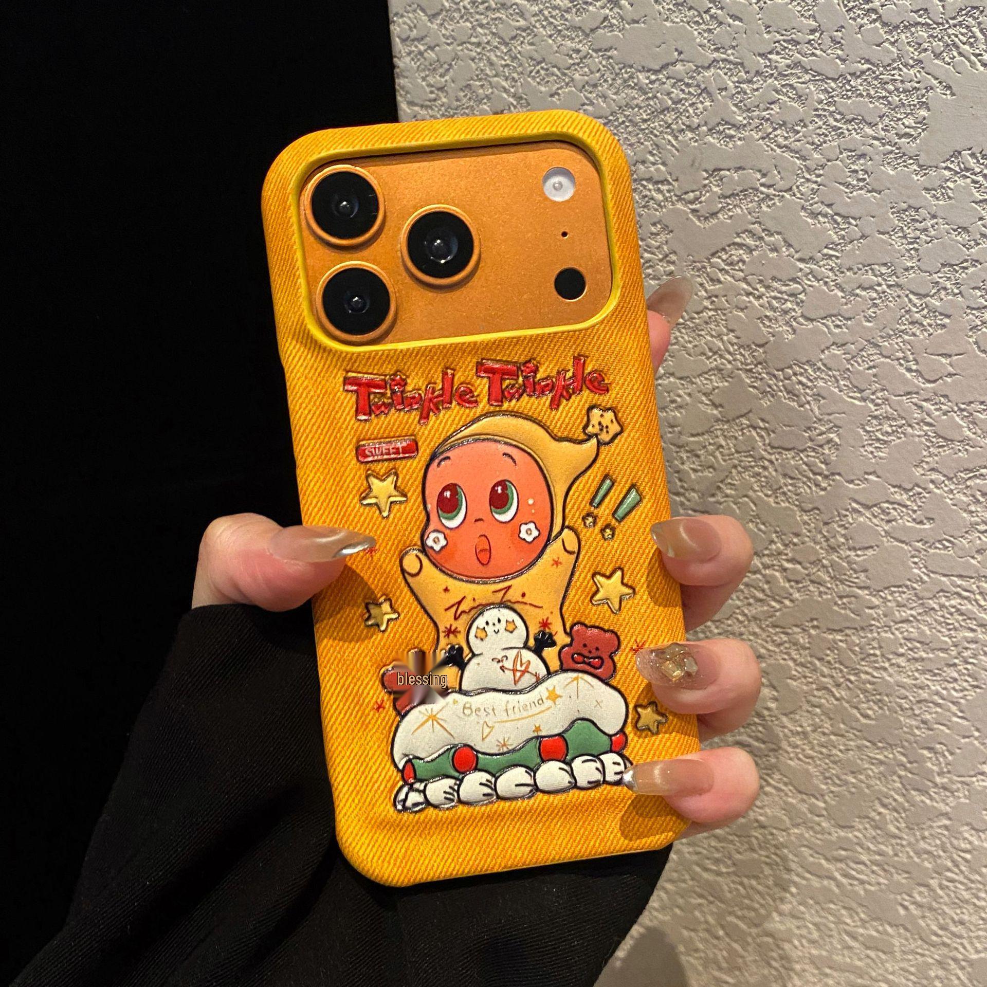 

3D Cartoon Star Character Case for Apple iPhone 17 Pro Max, 16, 15, 14 Pro Max, 13 iPhone 14 Plus