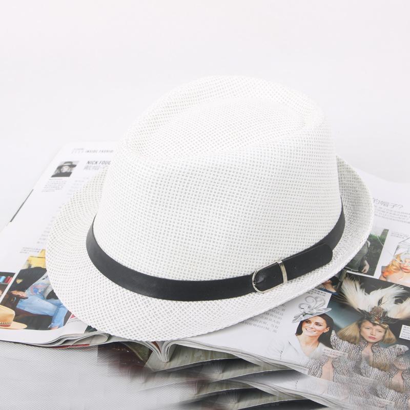 Parent-child Sun Hat Summer Sun Hat Men's Straw Sun Hat Children's British Top Hat Performance Jazz Hat
