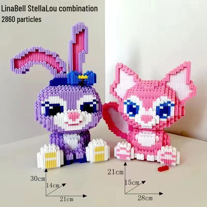 Girls' Compatible Lego: Violent Bear Building Block Series - Educational Micro-Block Interlocking Toys & Gifts