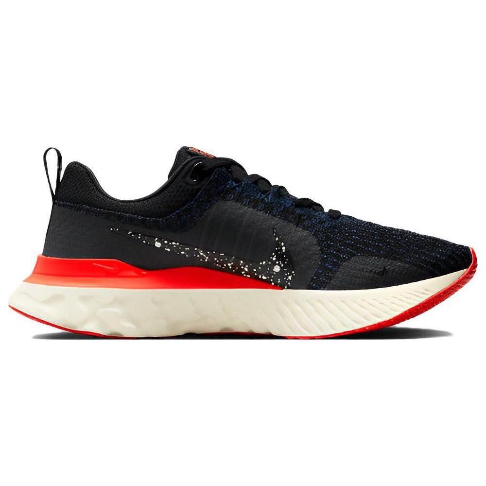 Nike React Infinity Run Flyknit 3 Obsidian Crimson Men Sneakers Black Bright-Crimson DZ3014-002