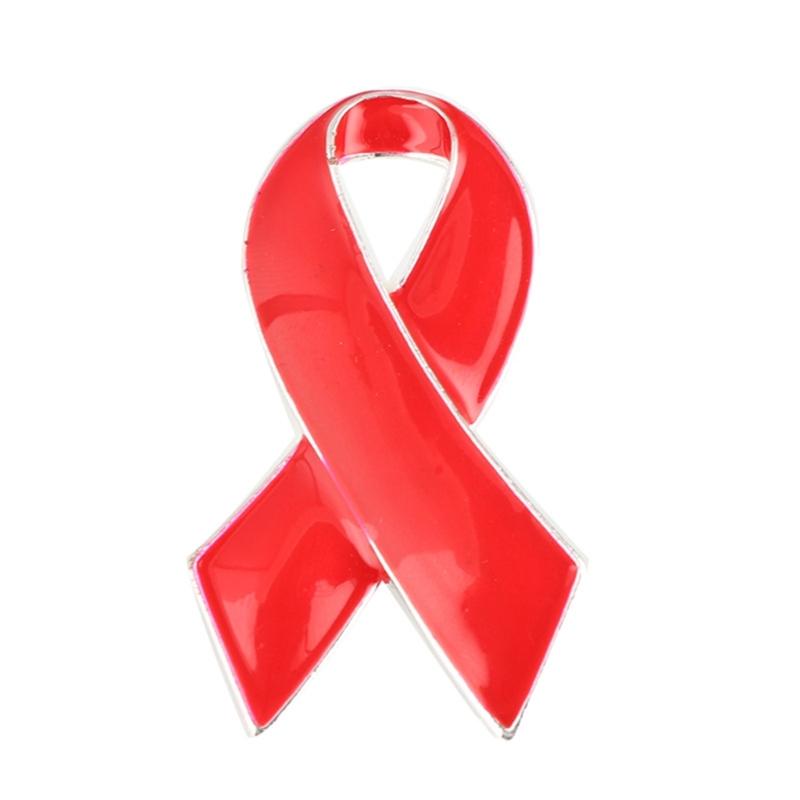 

Red Ribbon Brooch Enamel Pins Jewelry HIV AIDS Awareness Hope Lapel Pin Buttons Badges Jewelry Clothing Accessories S